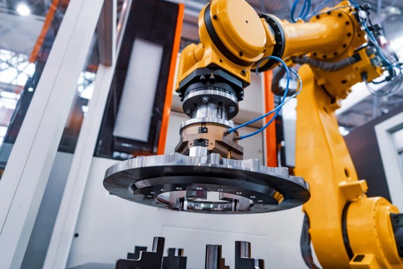 Robotic arm in an industrial setting